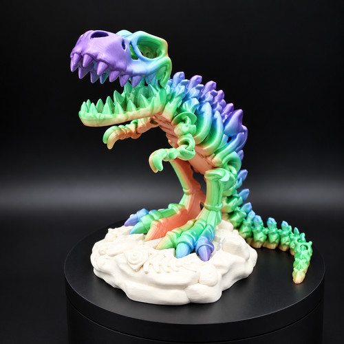 Rainbow silk rex skeleton - silk,